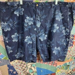 Polo‎ Ralph Lauren Floral Print Shorts Classic Fit Cotton Blue Mens Size 50